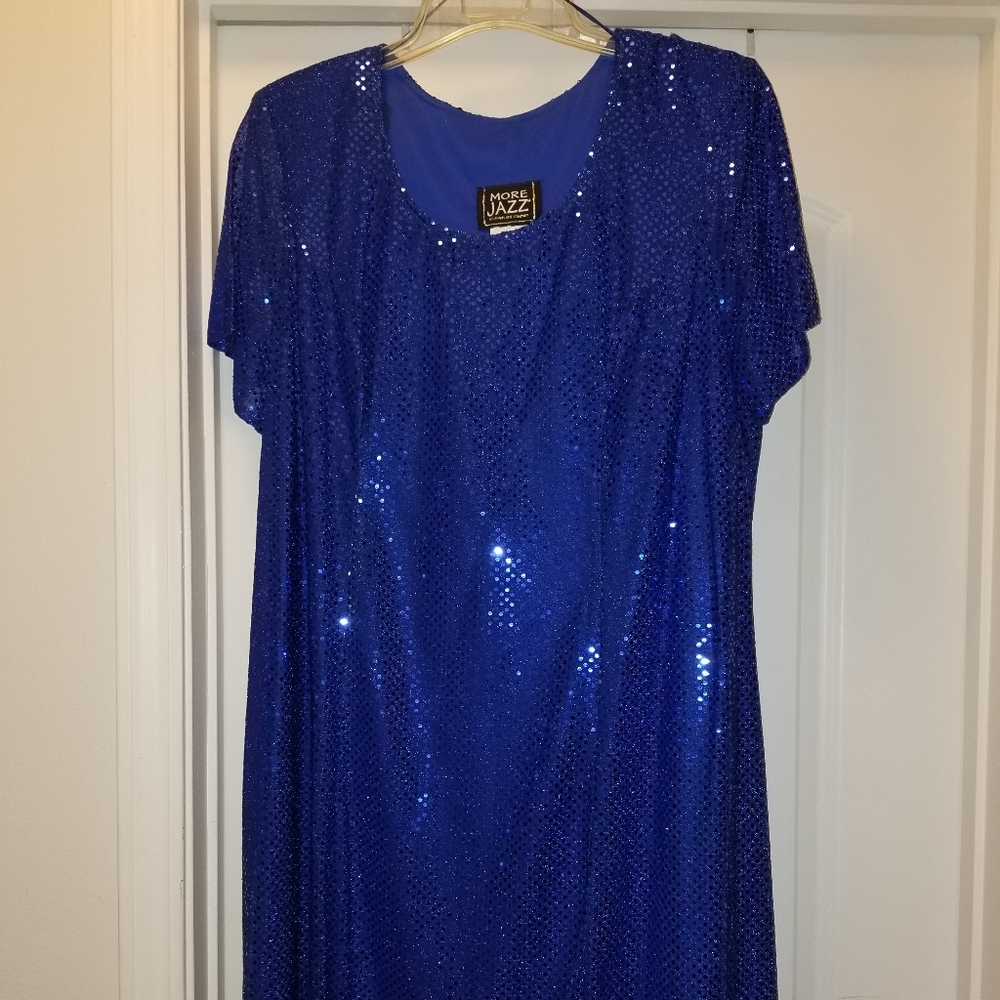 Blue sequin dress